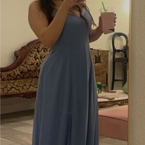 Elegant Blue Maxi Skirt